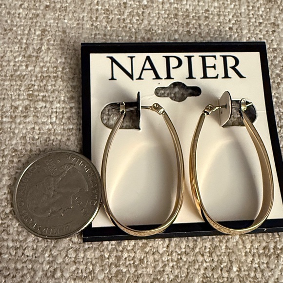 Napier Elegant Gold Hoop Earrings - Picture 4 of 4